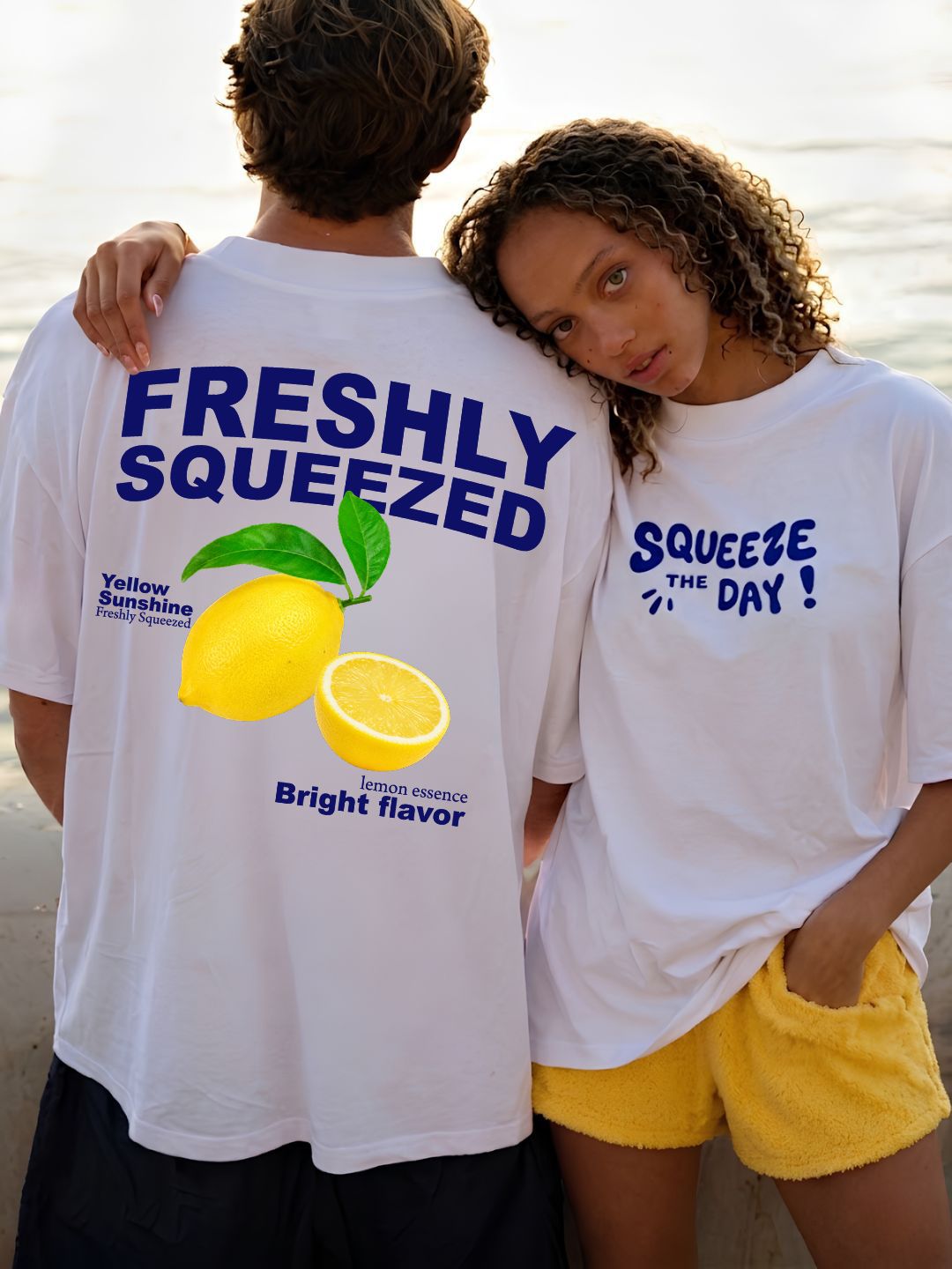 Squeezed Lemon Men Printed Oversized T-Shirt - Kurvy