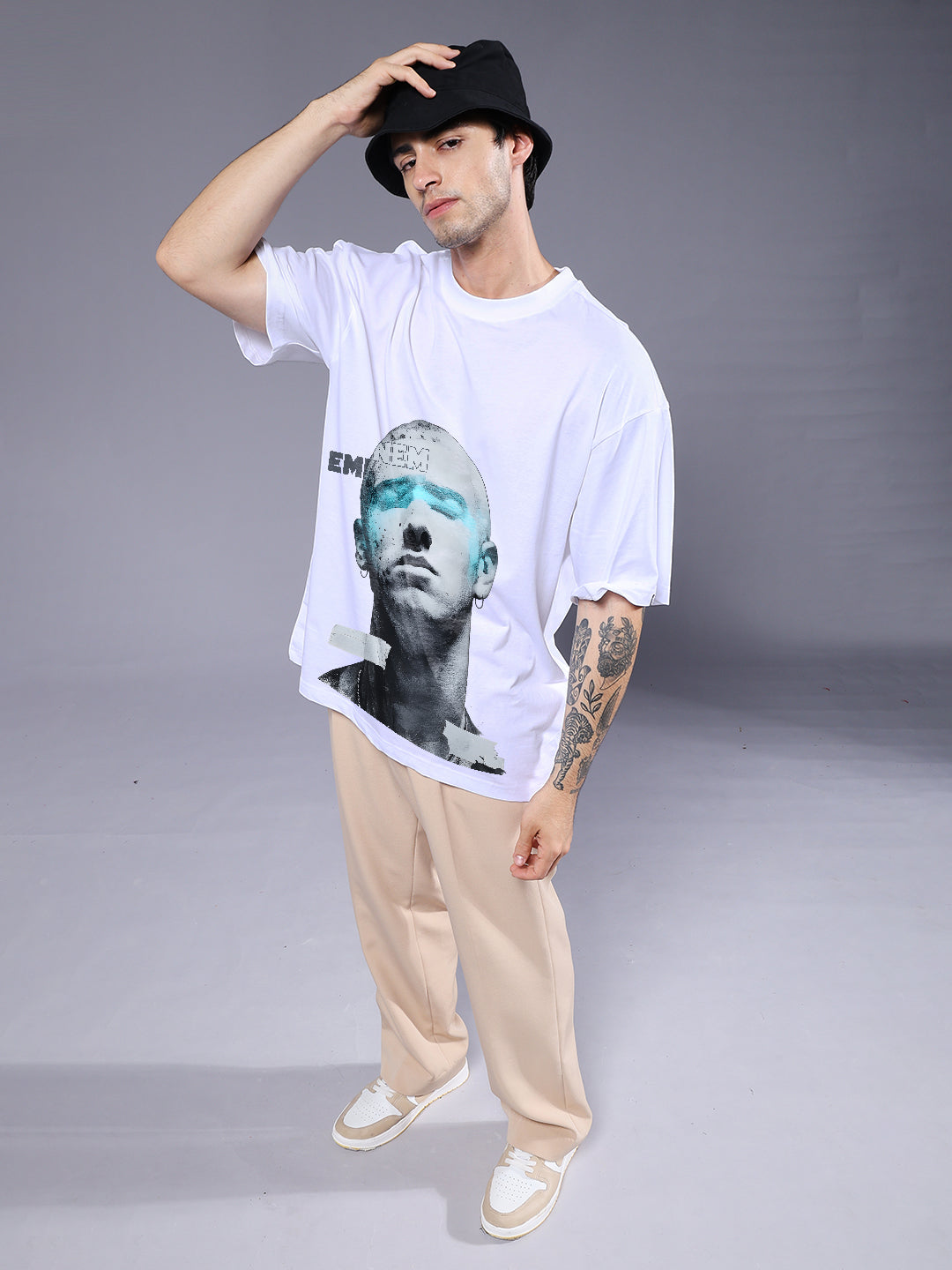 Urban Icon Men Printed Oversized T-Shirt - Kurvy