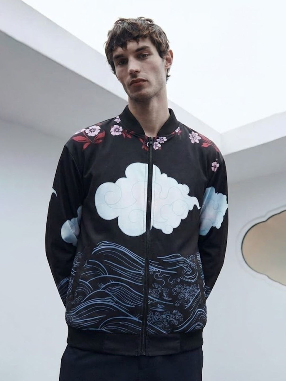Men Graphic Printed Bomber Jacket  -  Kurvy Jacket