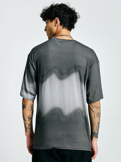 Men Retro Wash Printed Oversized T-Shirt  -  Kurvy Oversized T-Shirt