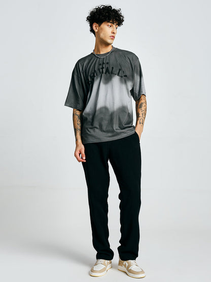 Men Retro Wash Printed Oversized T-Shirt  -  Kurvy Oversized T-Shirt