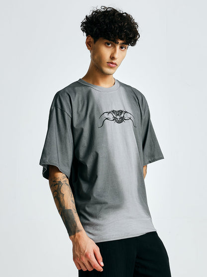 Men Retro Wash Printed Oversized T-Shirt (1)  -  Kurvy Oversized T-Shirt
