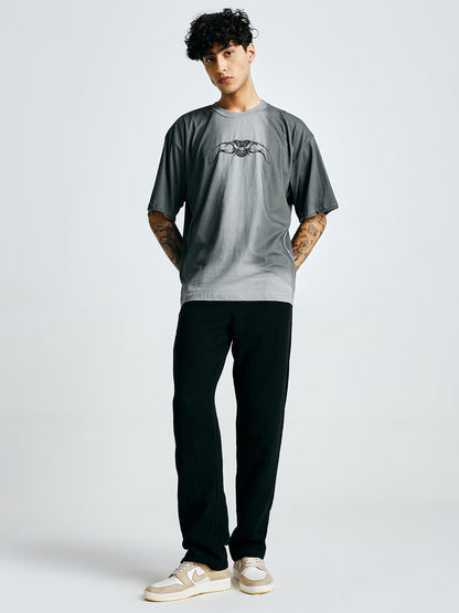 Men Retro Wash Printed Oversized T-Shirt (1)  -  Kurvy Oversized T-Shirt