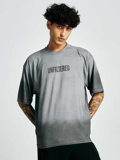 Men Retro Wash Puff Printed Oversized T-Shirt  -  Kurvy Oversized T-Shirt