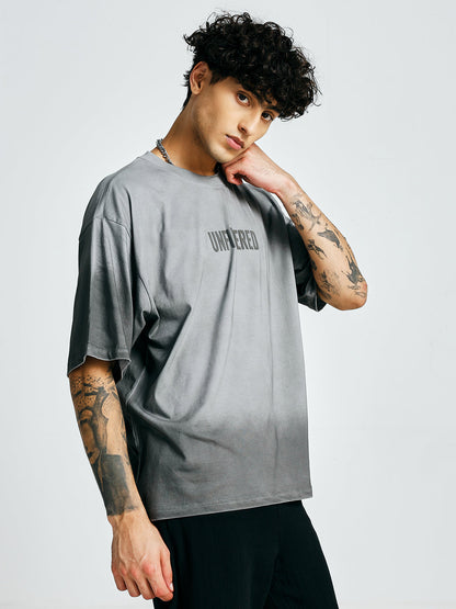 Men Retro Wash Puff Printed Oversized T-Shirt  -  Kurvy Oversized T-Shirt