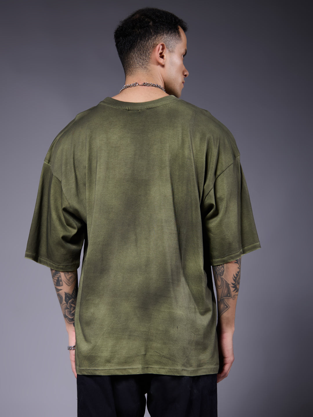 Men Retro Washed Oversized T-Shirt  -  Kurvy Oversized T-Shirt