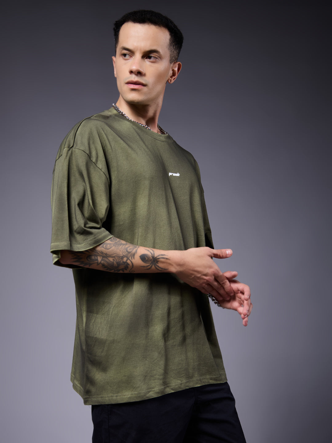 Men Retro Washed Oversized T-Shirt  -  Kurvy Oversized T-Shirt