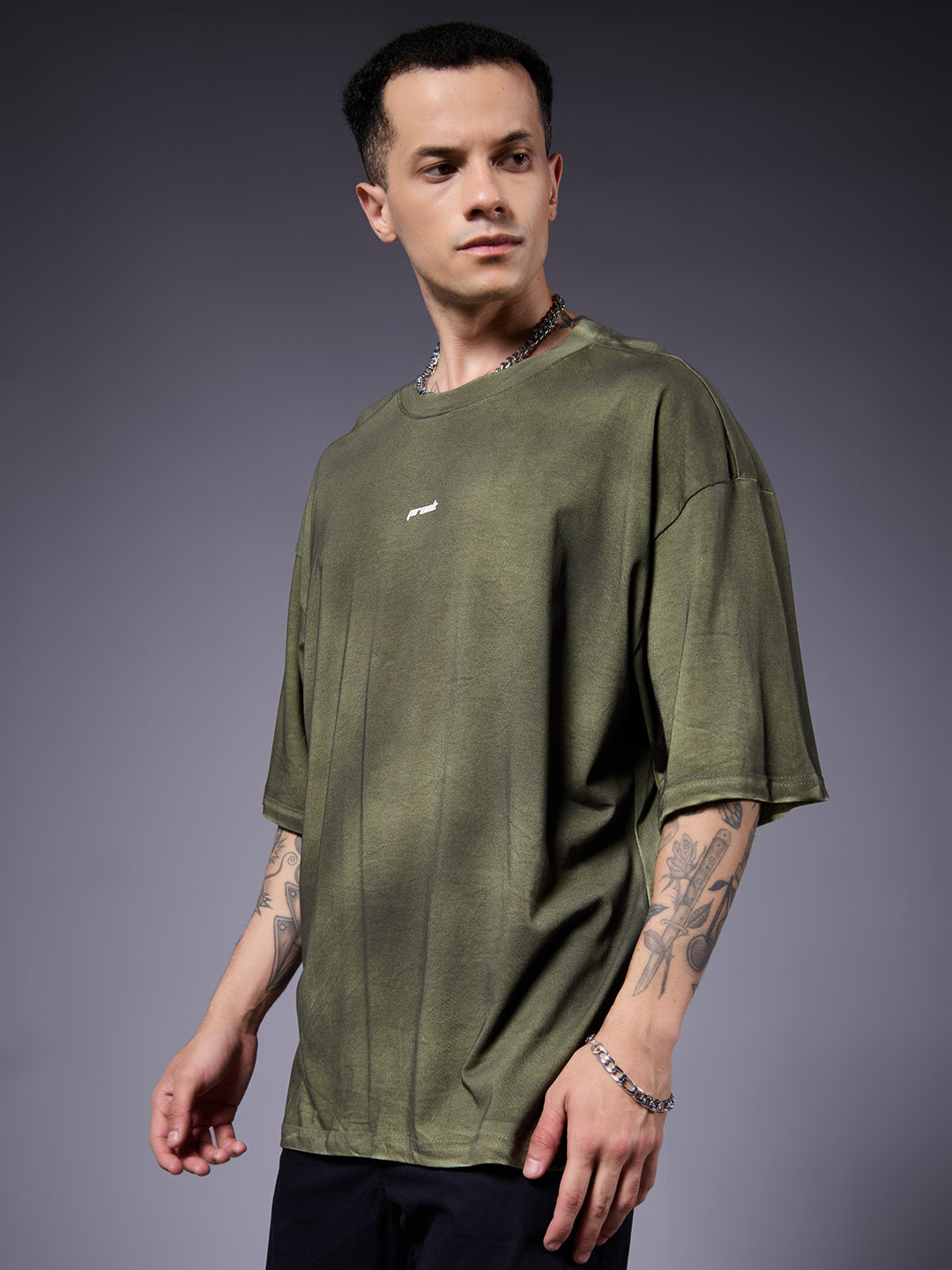 Men Retro Washed Oversized T-Shirt  -  Kurvy Oversized T-Shirt