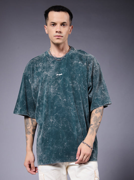 Men Retro Washed Oversized T-Shirt (1)  -  Kurvy Oversized T-Shirt