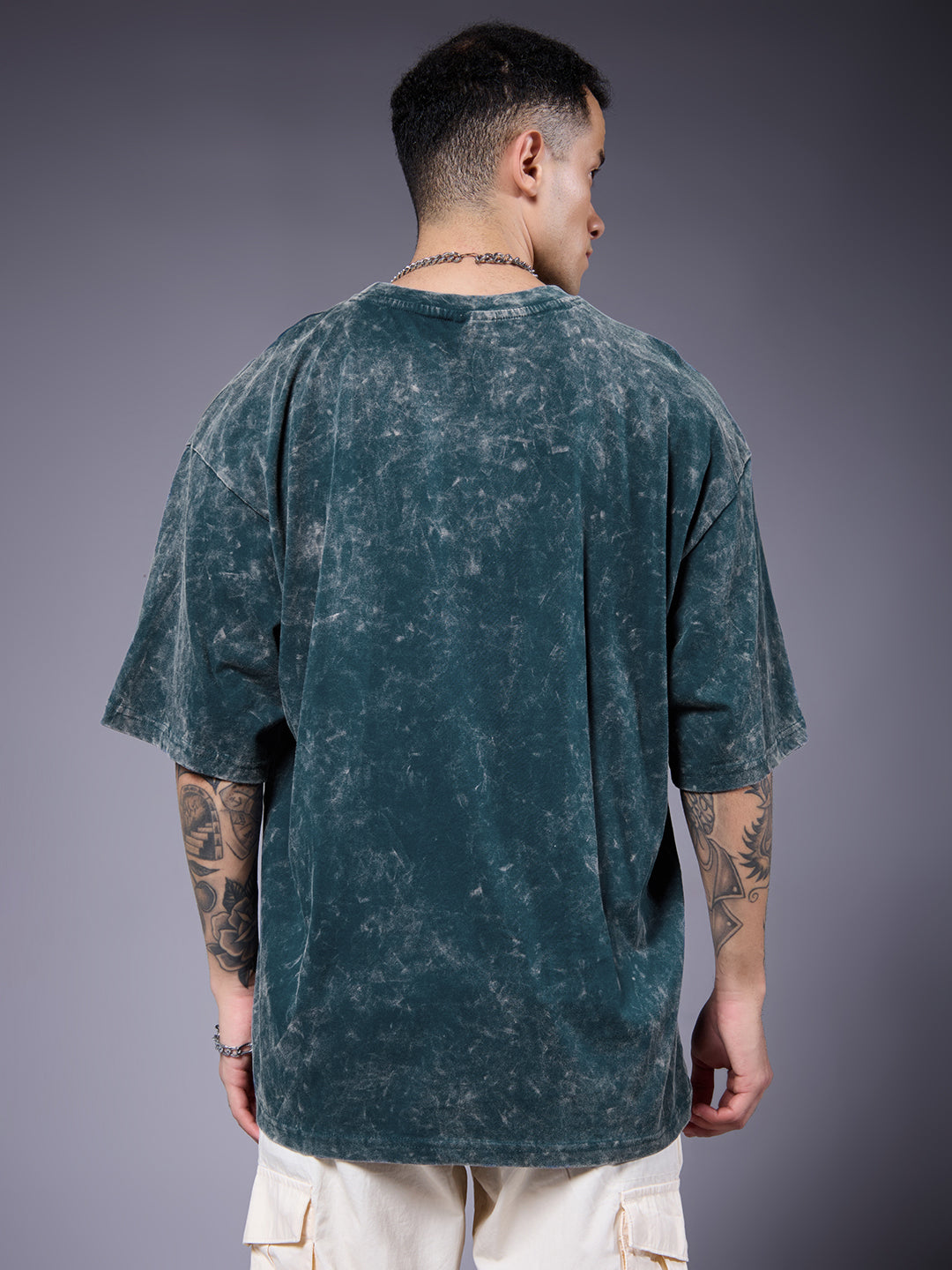 Men Retro Washed Oversized T-Shirt (1)  -  Kurvy Oversized T-Shirt