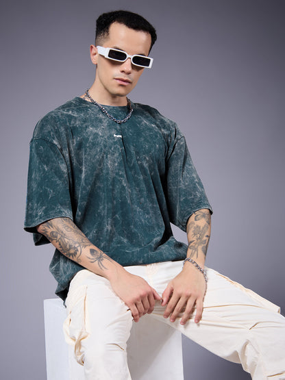 Men Retro Washed Oversized T-Shirt (1)  -  Kurvy Oversized T-Shirt