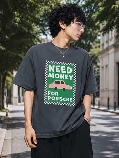 NEED MONEY Men Printed Oversized T-shirt  -  Kurvy Oversized T-Shirt
