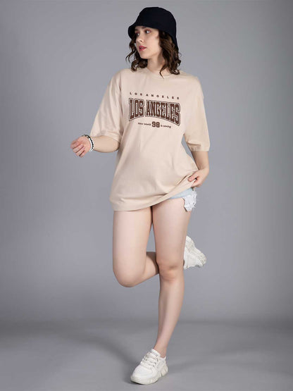 NEW WORLD Women Graphic Oversized Printed T-Shirt  -  Kurvy Oversized T-Shirt