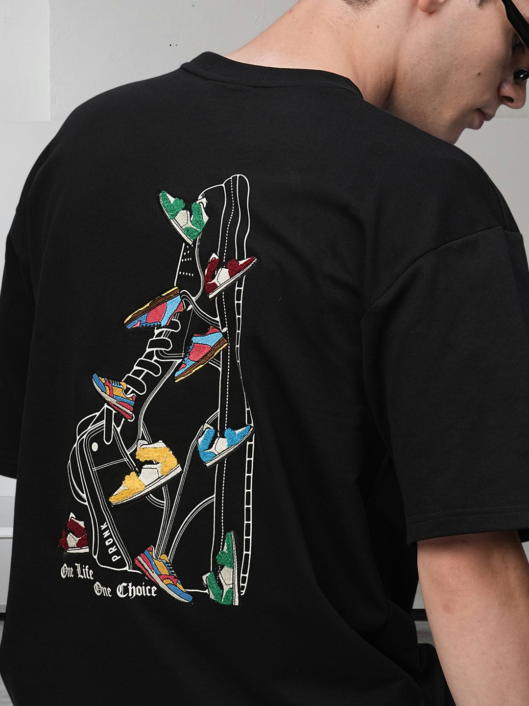 One Life Men Premium Oversized Terry T-shirt  -  Kurvy Oversized T-Shirt