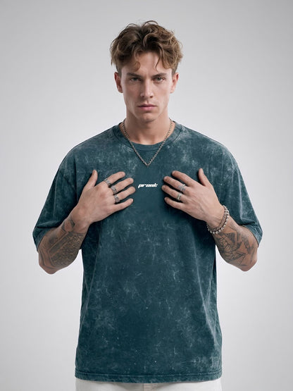 PREDATOR Men Retro Wash Oversized Fit T-Shirt  -  Kurvy Oversized T-Shirt