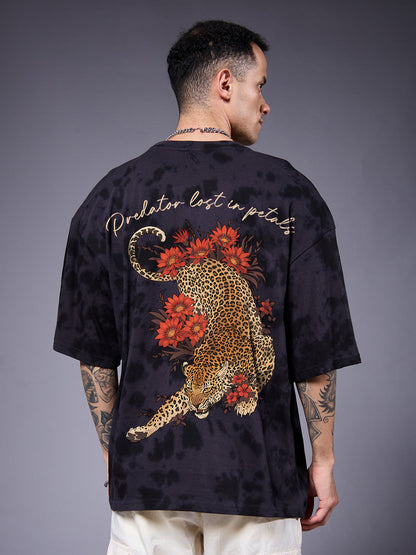 PREDATOR Men Retro Wash Oversized T-Shirt  -  Kurvy Oversized T-Shirt