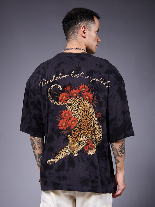 PREDATOR Men Retro Wash Oversized T-Shirt  -  Kurvy Oversized T-Shirt