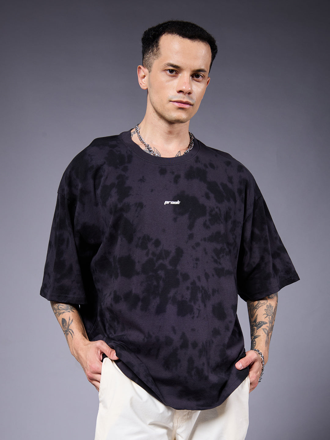 PREDATOR Men Retro Wash Oversized T-Shirt  -  Kurvy Oversized T-Shirt