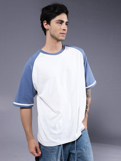 Men Oversized Colorblock T-Shirt  -  Kurvy Oversized T-Shirt
