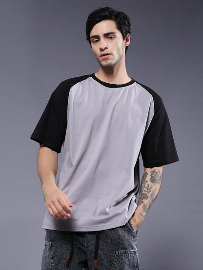 Men Oversized Colorblock T-Shirt (3)  -  Kurvy Oversized T-Shirt
