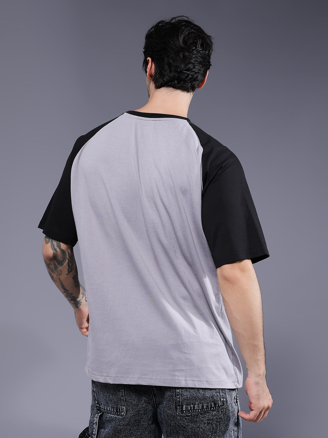 Men Oversized Colorblock T-Shirt (3)  -  Kurvy Oversized T-Shirt
