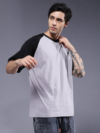 Men Oversized Colorblock T-Shirt (3)  -  Kurvy Oversized T-Shirt