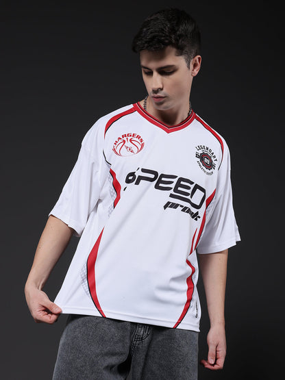 Men Oversized Varsity T-Shirt (1)  -  Kurvy Oversized T-Shirt