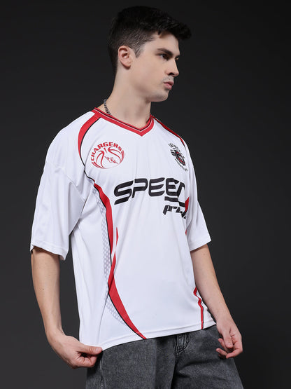 Men Oversized Varsity T-Shirt (1)  -  Kurvy Oversized T-Shirt