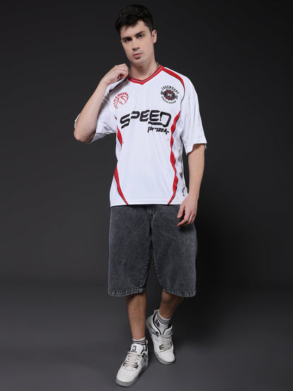 Men Oversized Varsity T-Shirt (1)  -  Kurvy Oversized T-Shirt