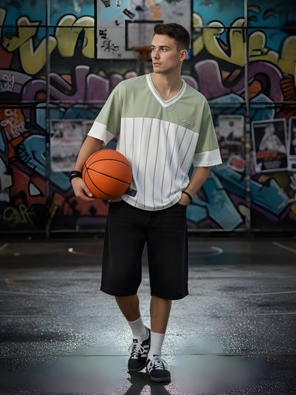 Men Oversized Varsity T-Shirt (3)  -  Kurvy Oversized T-Shirt