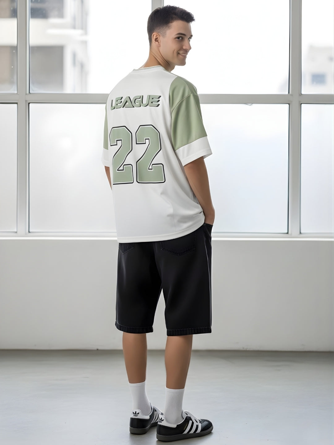 Men Oversized Varsity T-Shirt (3)  -  Kurvy Oversized T-Shirt