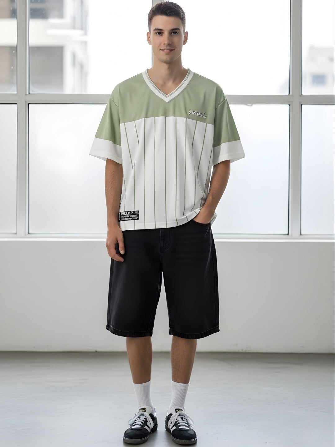 Men Oversized Varsity T-Shirt (3)  -  Kurvy Oversized T-Shirt
