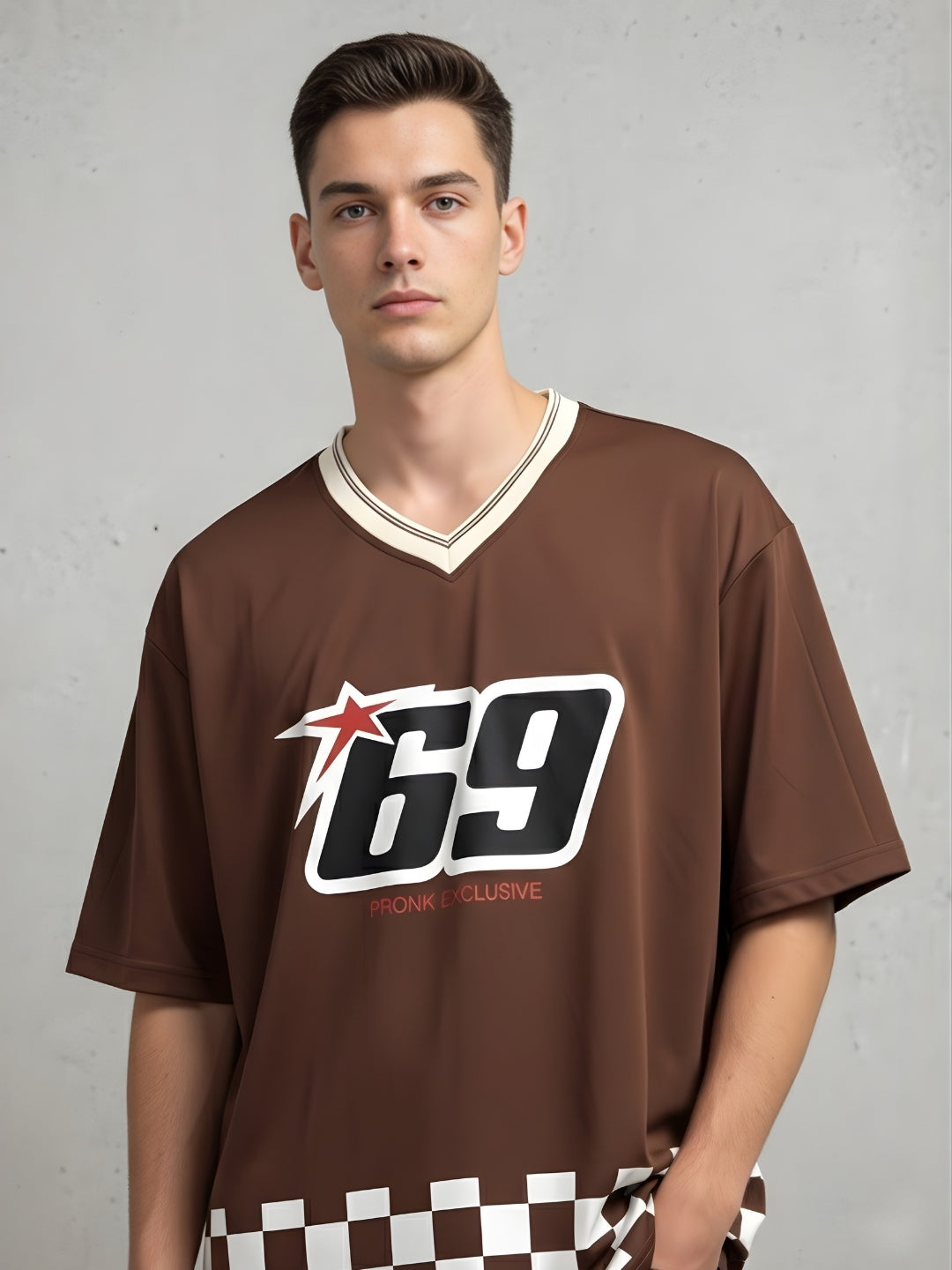 Men Oversized Varsity T-Shirt (4)  -  Kurvy Oversized T-Shirt