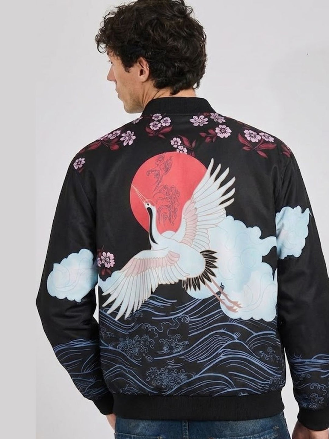 Men Graphic Printed Bomber Jacket  -  Kurvy Jacket
