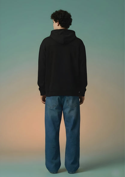 Solid Men Drop Shoulder Premium Terry Hoodie  -  Kurvy Hoodie