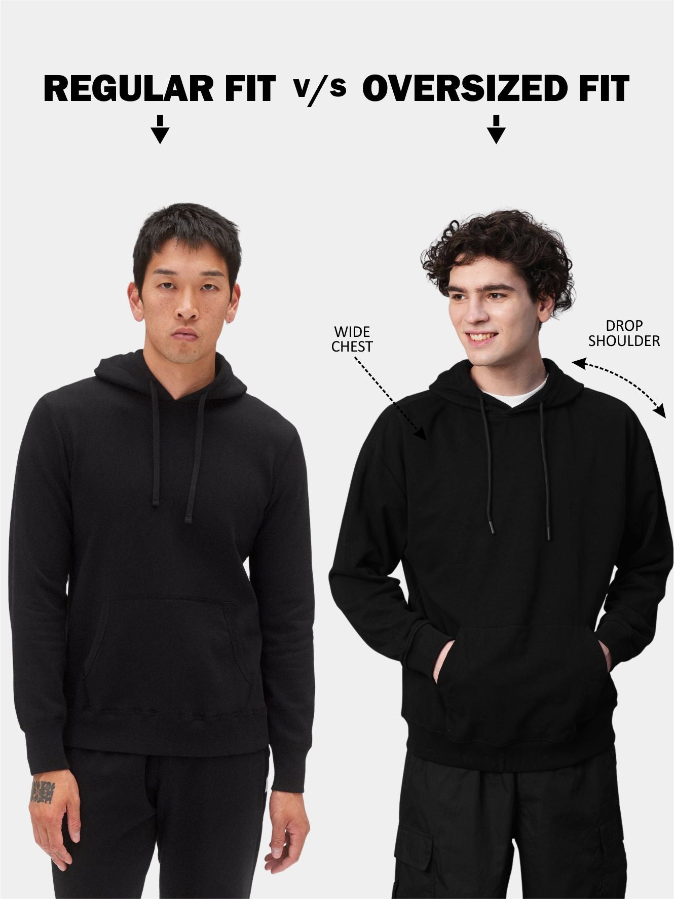 Solid Men Drop Shoulder Premium Terry Hoodie - Off White  -  Kurvy Hoodie