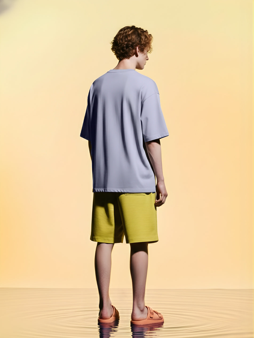 Solid Men Oversized T-Shirt - Ash Grey  -  Kurvy Oversized T-Shirt