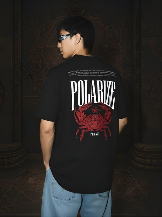 Polarize Mandala Roots Printed Men Premium Oversized T-Shirt  -  Kurvy Oversized T-Shirt