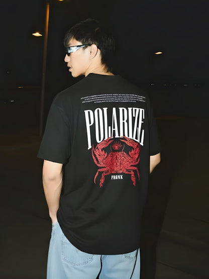 Polarize Mandala Roots Printed Men Premium Oversized T-Shirt  -  Kurvy Oversized T-Shirt