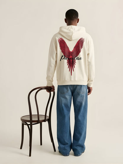 Paradise Men Drop Shoulder Premium Terry Hoodie  -  Kurvy Hoodie