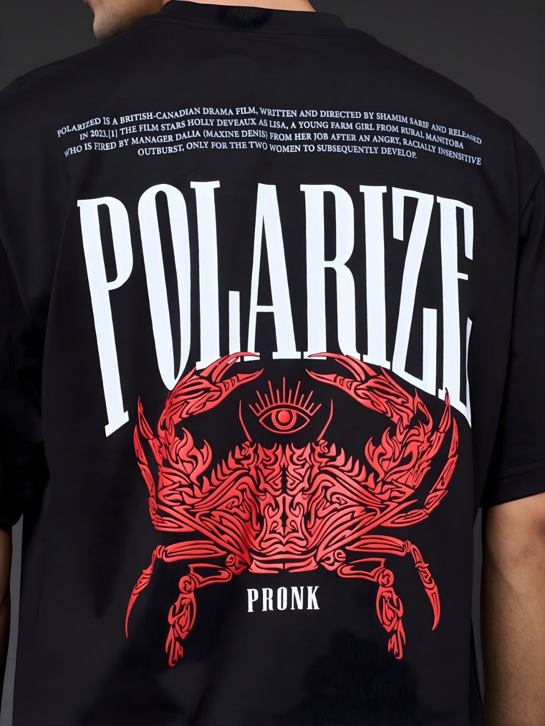 Polarize Mandala Roots Printed Men Premium Oversized T-Shirt  -  Kurvy Oversized T-Shirt