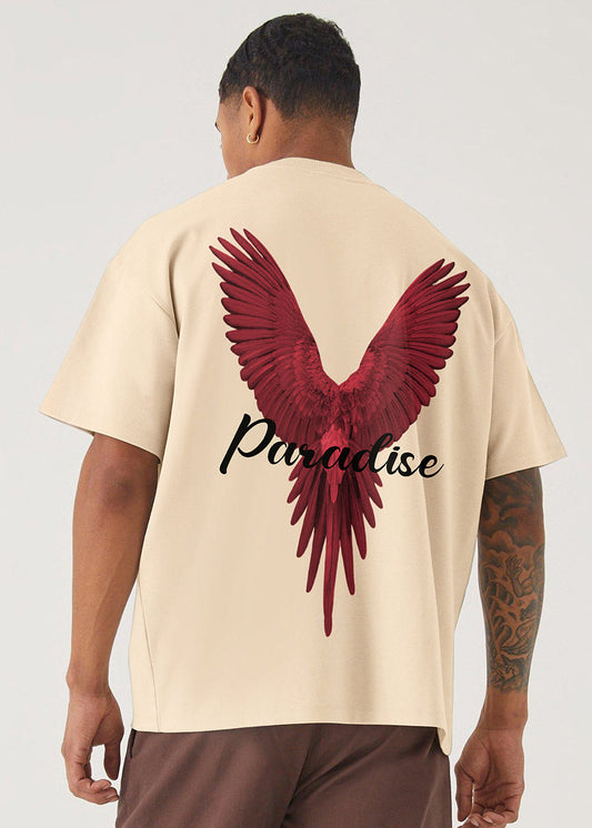 Paradise Men Oversized Printed T-Shirt  -  Kurvy Oversized T-Shirt