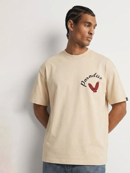 Paradise Men Oversized Printed T-Shirt  -  Kurvy Oversized T-Shirt