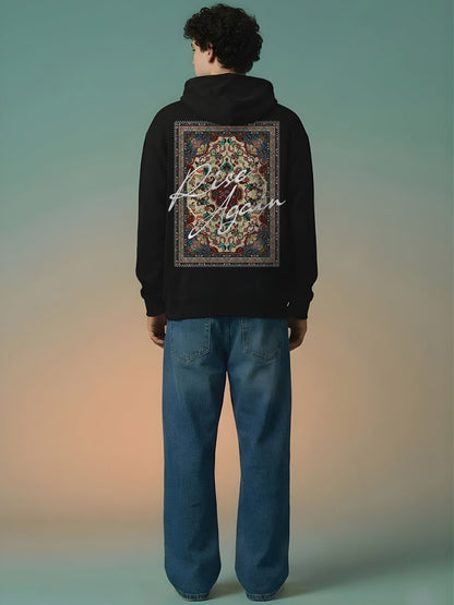 Rise Again Men Drop Shoulder Premium Terry Hoodie  -  Kurvy Hoodie