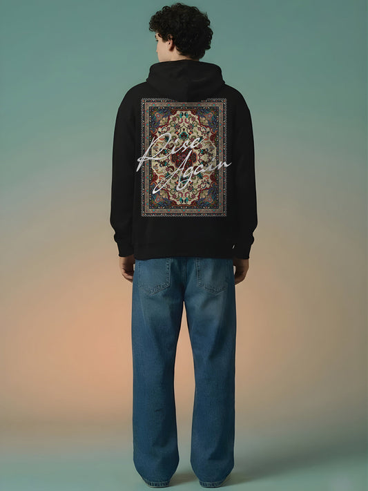 Rise Again Men Drop Shoulder Premium Terry Hoodie  -  Kurvy Hoodie