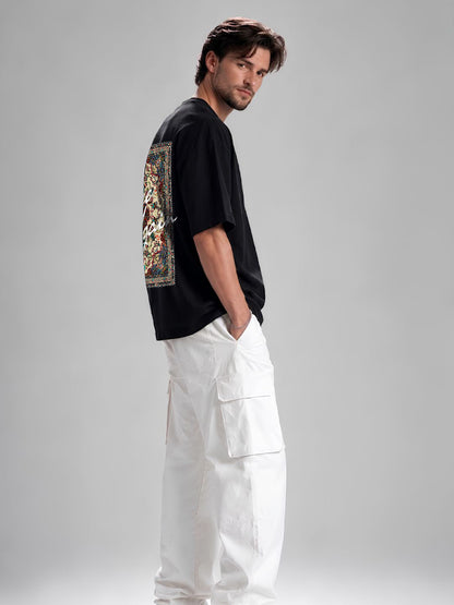 Rise Again Men Oversized Printed T-Shirt  -  Kurvy Oversized T-Shirt