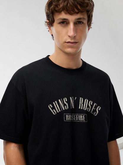 Rust And Roses Men Printed Oversized T-Shirt  -  Kurvy Oversized T-Shirt