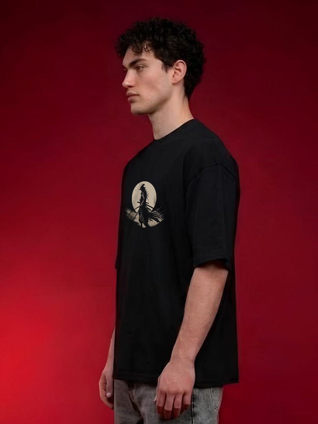 SHADOW OF RESOLVE Men Printed Oversized T-Shirt  -  Kurvy Oversized T-Shirt