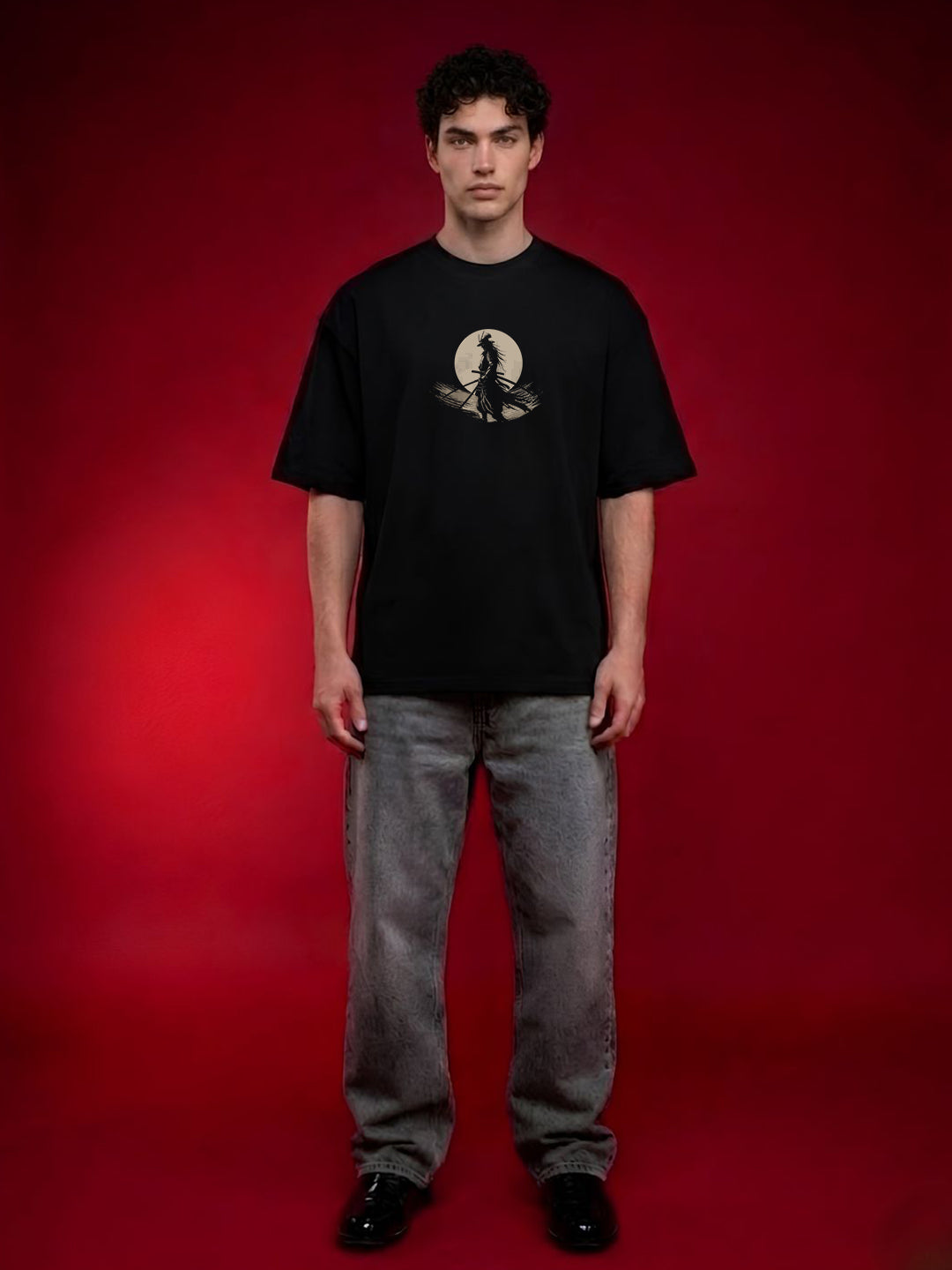 SHADOW OF RESOLVE Men Printed Oversized T-Shirt  -  Kurvy Oversized T-Shirt
