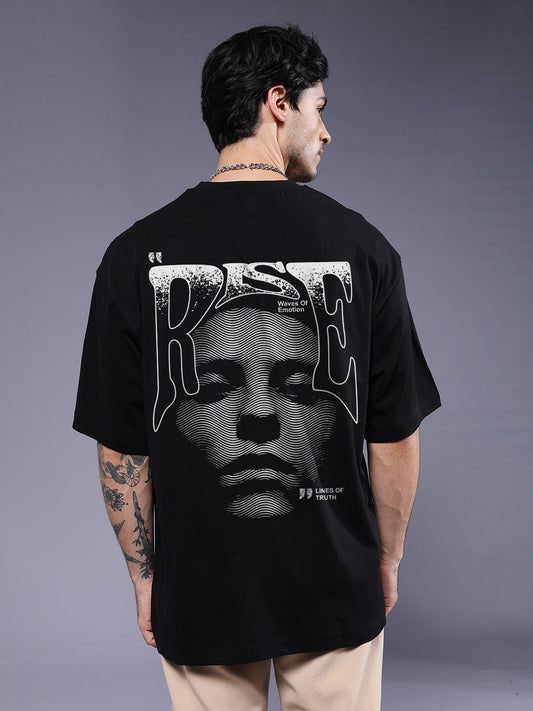 SHADOW RISE Men Printed Oversized T-Shirt  -  Kurvy Oversized T-Shirt